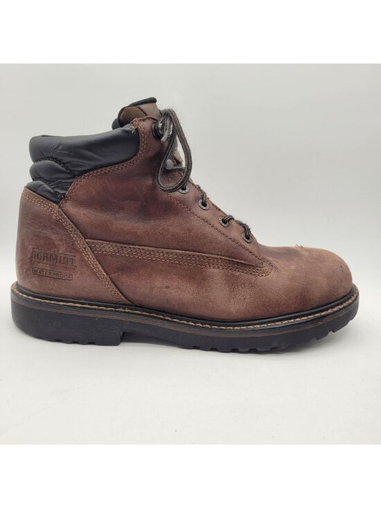 Schmidt Workwear Waterproof Work Boots Leather Men\'s Size 12 Brown READ main image 9